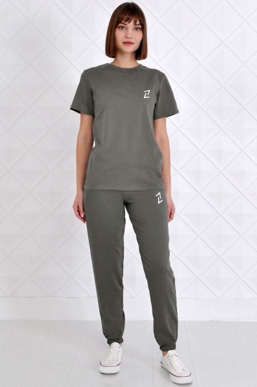 Арт. 2349 Костюм темная олива женский 44-52 (5 шт) Цвет:верх- темная олива, низ- темная олива - Калинка фото 13