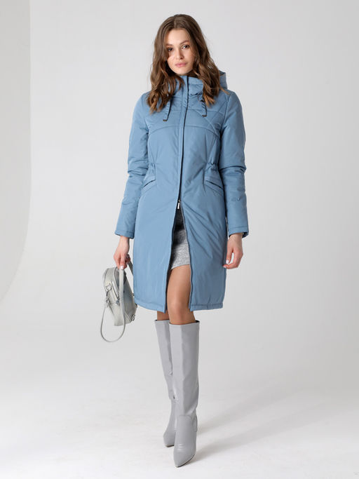 24312 Пальто дем. серо-голубой - Dizzyway фото 3