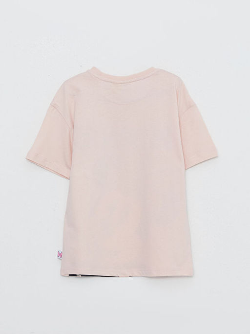 Bisiklet Yaka Minnie Mouse Bask?l? K?sa Kollu K?z ?ocuk Ti??rt - Waikiki фото 2