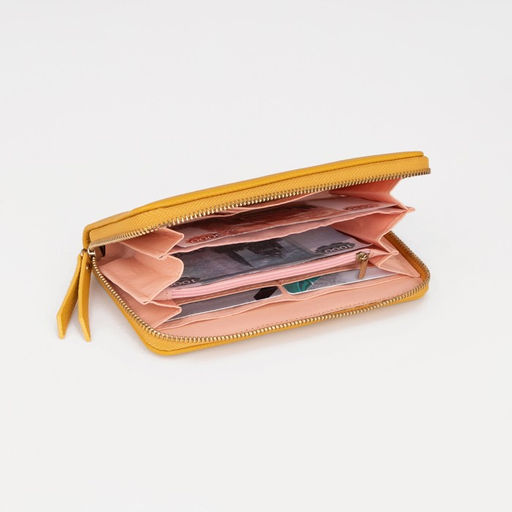 Кошелёк на молнии, цвет жёлтый - Simaland фото 4