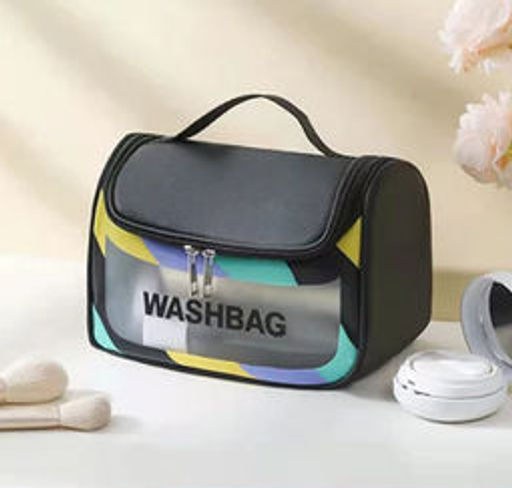 Дорожная прозрачная сумка WASH BAG 23*19см (3155) Черная - Мой органайзер фото 4