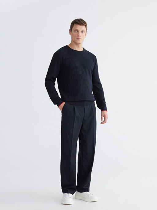 Bisiklet Yaka Erkek Triko Kazak