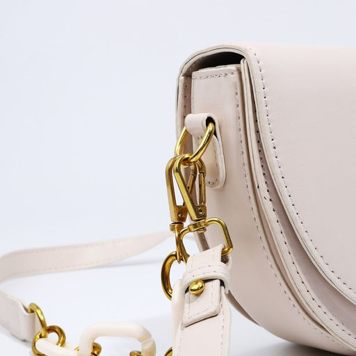 Сумка женская мессенджер на клапане, 20×5×13.5 см, белая