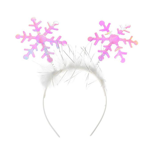 Карнавальный ободок Снежинки, перелив МИКС