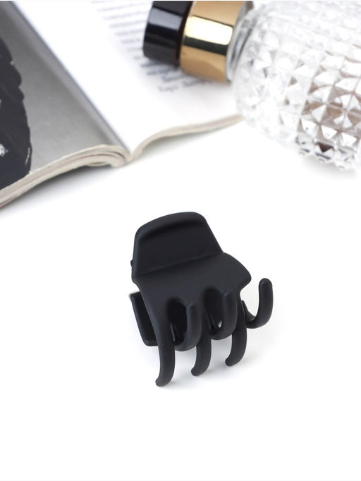 Цена за 3 шт. Набор для волос «Вивьен», 4 резинки 5.5 см, краб 3 см, зубья, чёрный