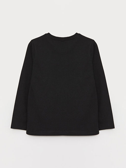 Bisiklet Yaka Bask?l? Uzun Kollu Erkek ?ocuk Ti??rt - Waikiki фото 2