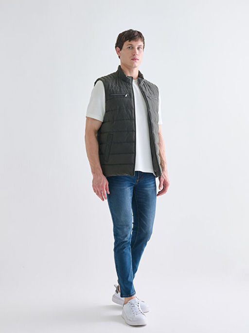 Standart Kal?p Dik Yaka Erkek ?i?me Yelek