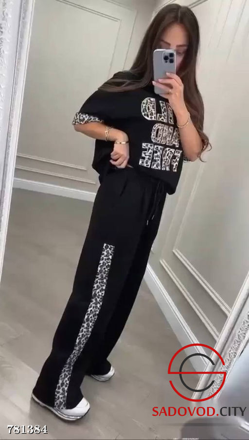 Женский брючный костюм двойка со стразами - Bruno фото 4