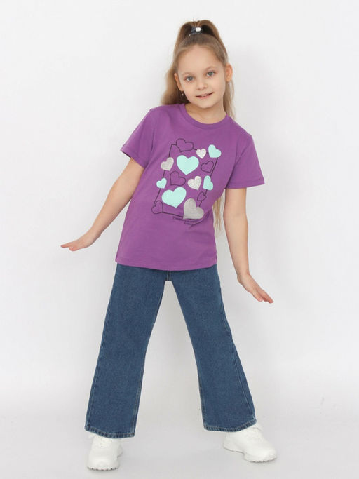 CRB wear/HSJG 63845-44 Футболка для девочки,фиолетовый/Ex.Cherubino фото 2