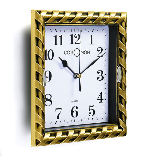 Часы настенные классические «Жаклин», бесшумные, плавный ход, 20.5×20.5 см, от батарейки 1×АА