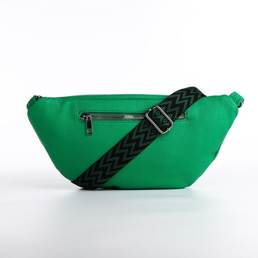 Сумка кросс-боди на молнии, цвет зелёный - Simaland фото 4