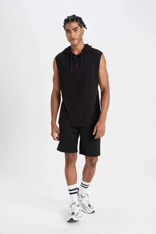 DeFactoFit Майка приталенного кроя с капюшоном  фото 2