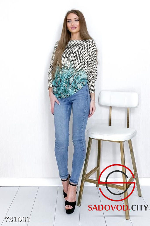 Блузка с принтом женская - Bruno фото 6