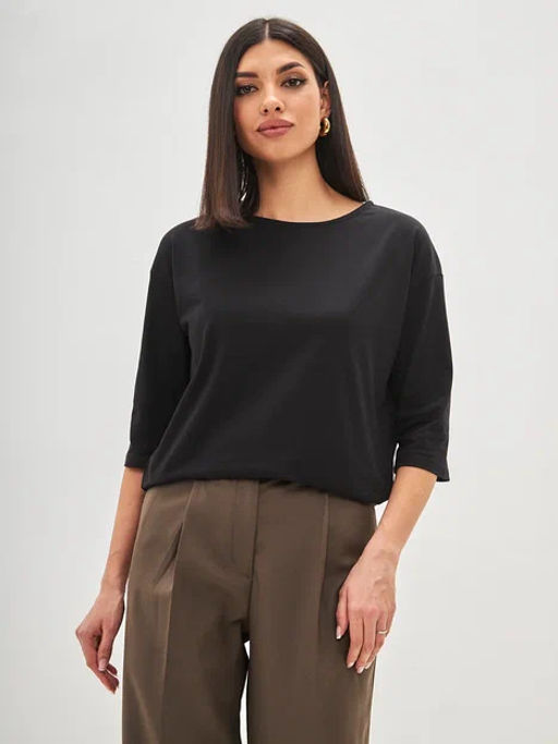 Лонгслив F112-1001. black - Fine joyce фото 7