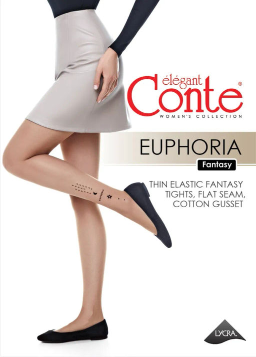 Колготки женские EUPHORIA Fantasy - nero - Conte elegant фото 2