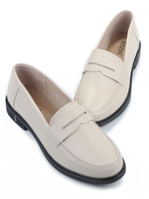 03-DYL128-3 BEIGE Лоферы женские (натуральная кожа)