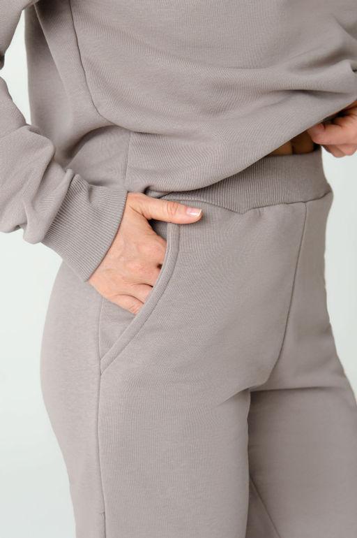 Арт. 2520/1 Костюм с брюками женский 44-52 (5 шт) Цвет:верх- бежевый, низ- бежевый