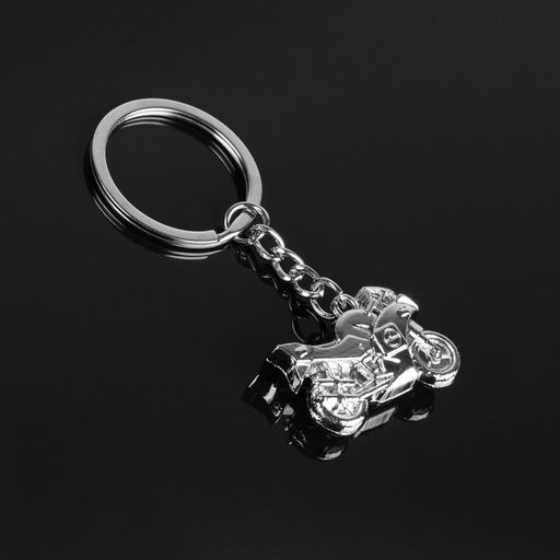 Цена за 2 шт. Брелок автомобильный для ключей Cartage, мотоцикл, металл, темный хром