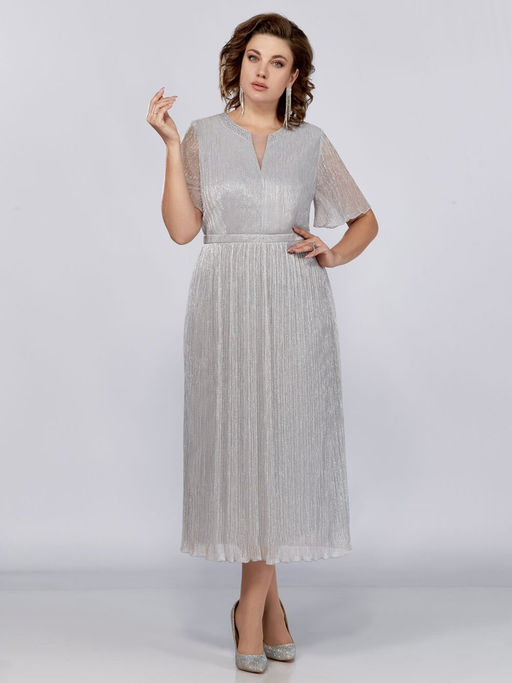 Платье Mira Fashion 5392S-Р серебро