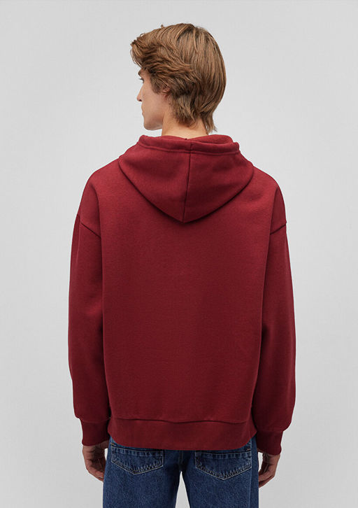 Mavi Logo Bask?l? Bordo Kapusonlu Sweatshirt  фото 4