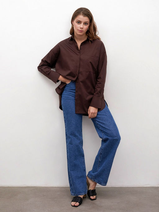 Блузка женская дл. рук. T-lab TL-BT-007 шоколад  фото 6