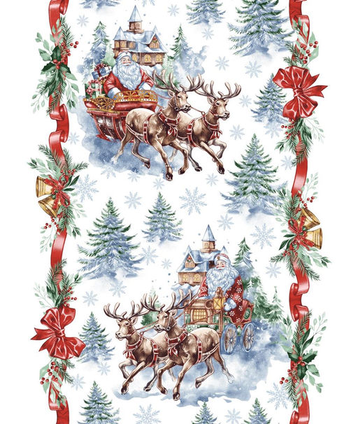 Дорожка для сервировки 50*150 см, хлопок 100% (В гостях у Деда Мороза) - Ивановотекстиль фото 2