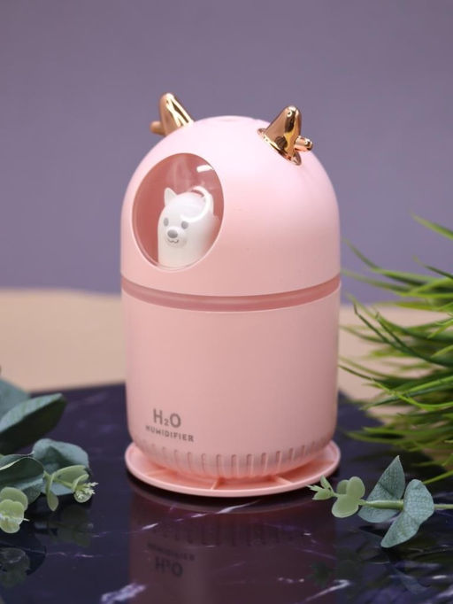 Настольный увлажнитель воздуха - ночник "Cat in a spacesuit", pink, (портативный, USB)