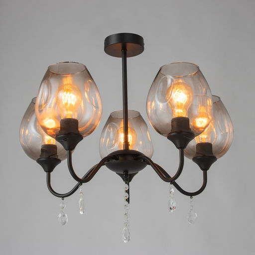 Люстра «Оливия», 5×60 Вт Е27, черный