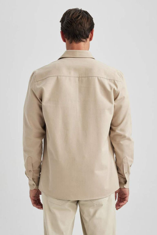 Рубашка стандартного кроя с длинным рукавом - Defacto фото 9