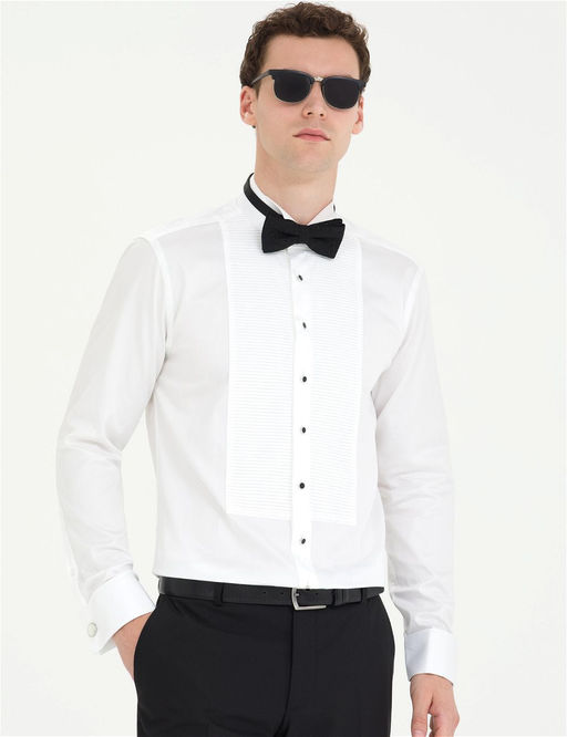 Beyaz Slim Fit Smokin G_mlek