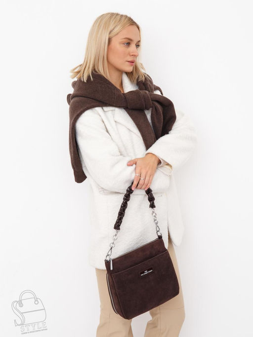 Сумка женская кожаная 2378YF d.coffee Polina&Eiterou