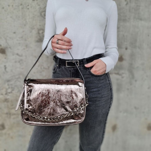 Женская кожаная сумка через плечо 0052-11 - Cidirro фото 4