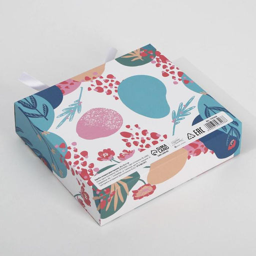 Коробка складная двухсторонняя Цветы, 20 18 5 см - Дарите счастье фото 4