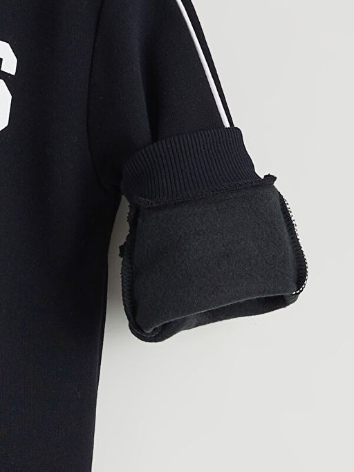 Be?ikta? Bask?l? Erkek ?ocuk Kal?n Sweatshirt