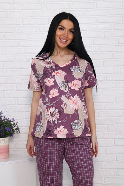 Костюм с брюками (00991, бордовый) - Плиона фото 12