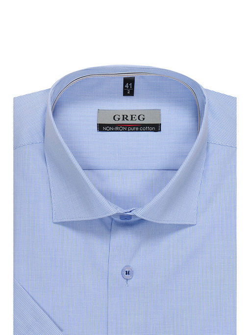 Сорочка мужская короткий рукав GREG 124/201/2263/Z/1p  фото 3