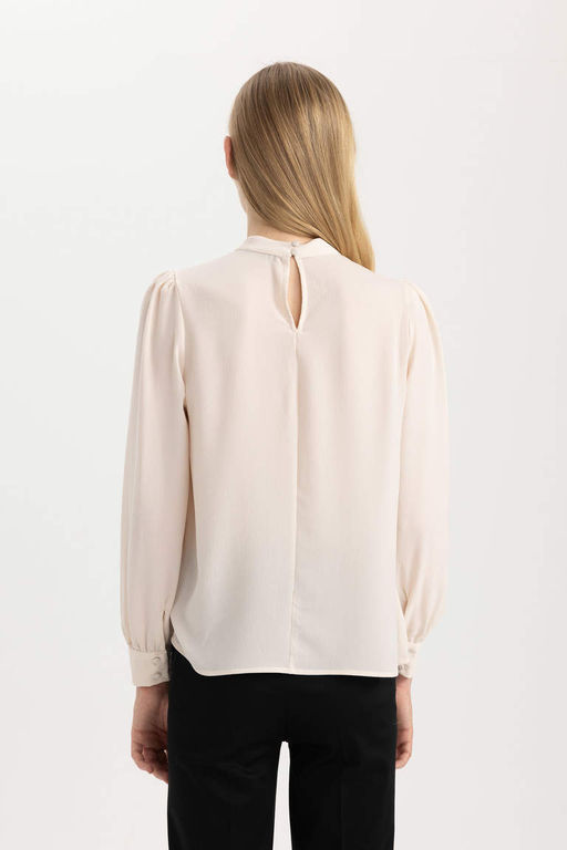 Блузка с длинными рукавами и полуводолазкой обычного кроя - Defacto фото 6