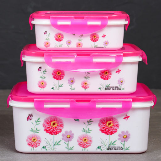 Салатник прямоугольный 3 штуки с крышками / 128 /уп 84/ 270, 560, 1200 мл - Галеонтрейд фото 8