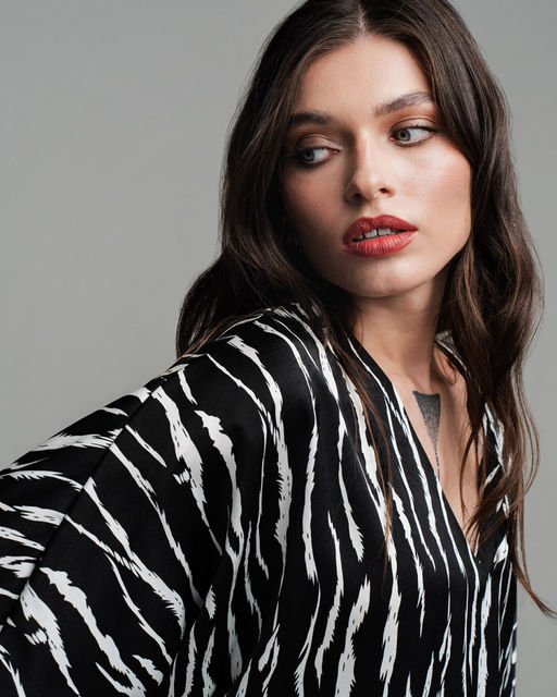 Платье шёлковое с цельнокроеным рукавом FVP001 - Sahar art lab фото 2