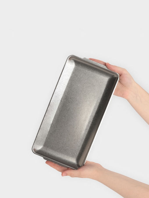 Тарелка Hanna Knövell Vanha, 32×16×1.5 см, прямоугольная, нержавеющая сталь, серебристая