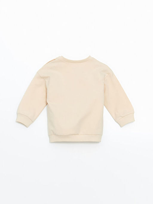 Bisiklet Yaka Bask?l? Erkek Bebek Sweatshirt - Waikiki фото 3