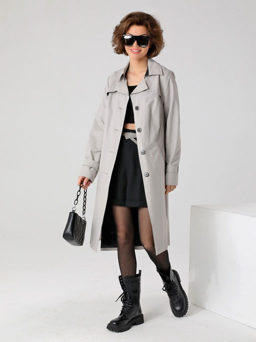 Плащ светло-серый DIZZY WAY, есть ВИДЕООБЗОР - Dizzyway фото 2