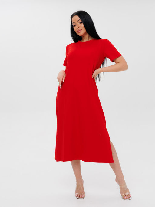 751 ЖЕНСКОЕ ПЛАТЬЕ (Красный) - А-дина фото 3
