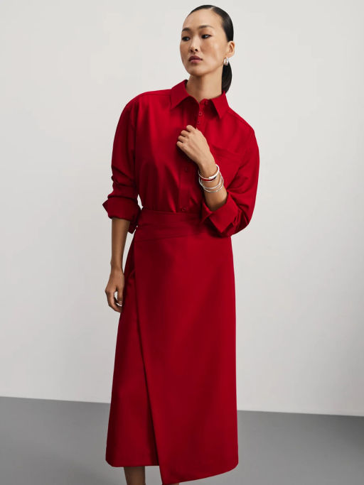 Юбка миди на запах с содержанием вискозы / Zarina  фото 2