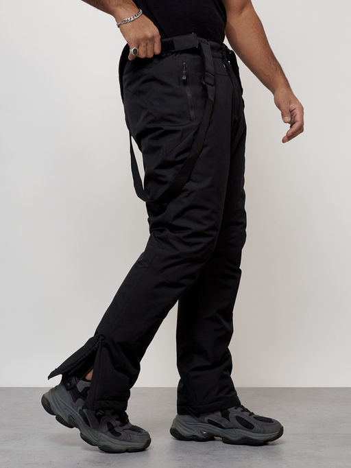 Полукомбинезон утепленный мужской зимний горнолыжный черного цвета 2405Ch - Mtforce фото 12