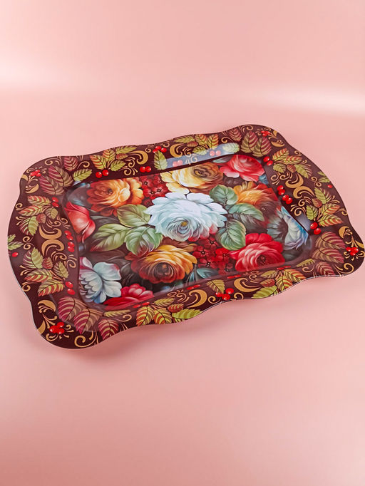 Поднос декор 44*30 см, 93675 прямоуг. металл 93675