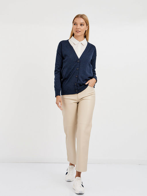 кардиган женский базовый из шерсти на пуговицах - Glenfield фото 2