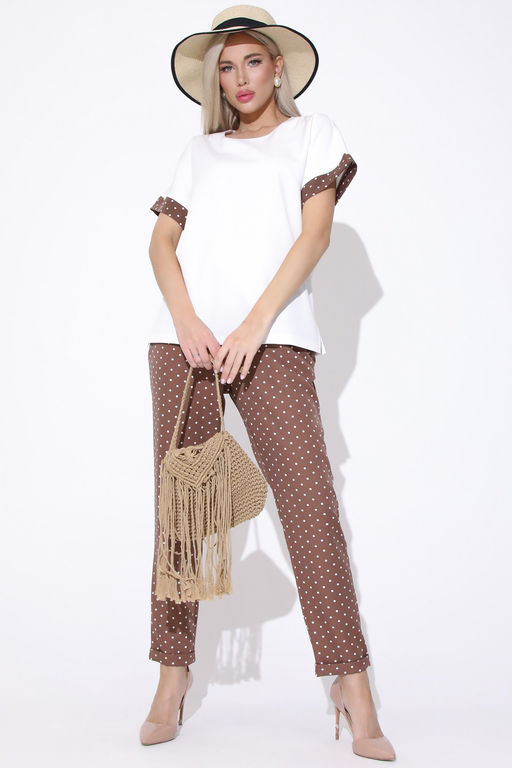 Брюки Саббиани (горох мокко) - Эльза фото 8