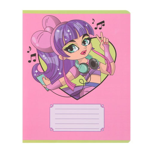 Комплект тетрадей из 10 штук 12 листов в узкую линию Модница, обложка мелованная бумага, ВД-лак, блок офсет - Calligrata фото 4