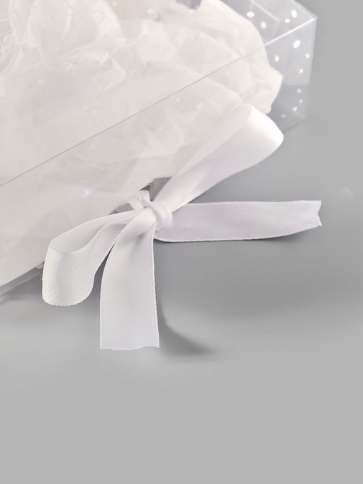 Коробка подарочная пластиковая с тишью и гирляндой «Поздравляю», 16.5 х 12 х 5 см